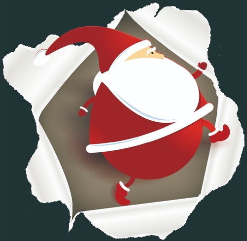 Christmas Round belly Santa Claus Car Stickers