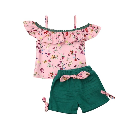 1-6Y Cute Kids Baby Girl Summer Clothes Sets