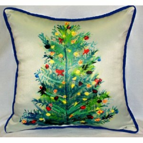 Betsy Drake ZP905 Christmas Tree Throw Pillow- 22 x 22 in.