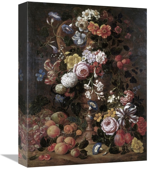 Global Gallery GCS-281400-16-142 16 in. Roses, Dahlias, Convol