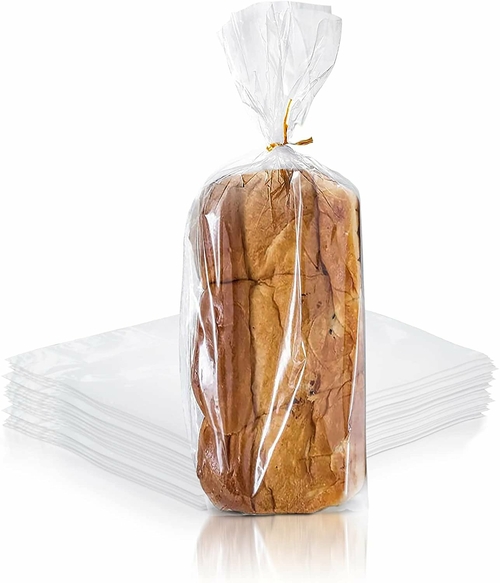 PUREVACY Poly Bakery Bread Bags Bread Loaf Packing Bags Clear Gusseted