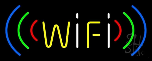 Everything Neon N105-4787 Blue Wifi Hot Spot Block 1 LED Neon Sign 10 