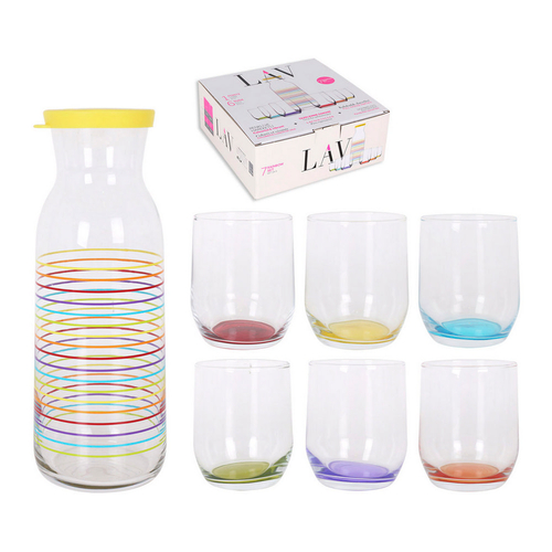 Set LAV Rainbows Jug Glasses Crystal (7 pcs)