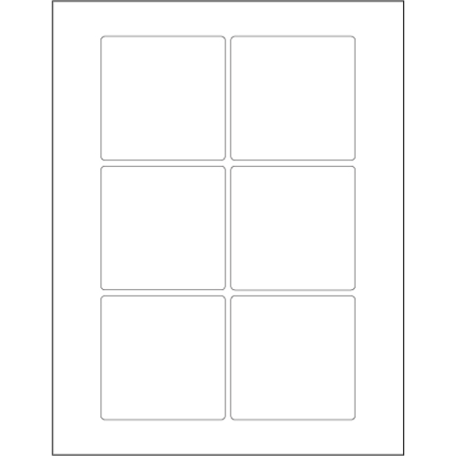 Tape Logic LL166 3 x 3 in. White Rectangle Laser Labels - Pack of 600