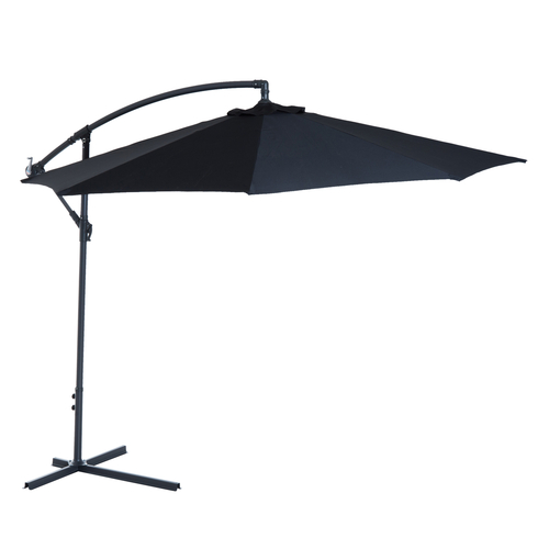 Outsunny 10' Deluxe Patio Umbrella Outdoor Market Parasol Banana