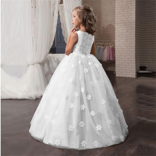 open lace back dress Tween Girls' Off Shoulder Mesh Overlay Sequined Prom Dress Red / 9Y
