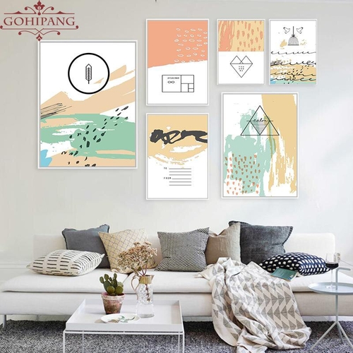 Modern Abstract Hand drawing Posters kids