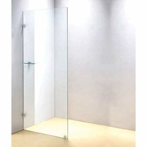 80 x 200cm Frameless 10mm Safety Glass Shower Screen CHROME