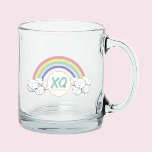 Rainbow XO Glass Mug