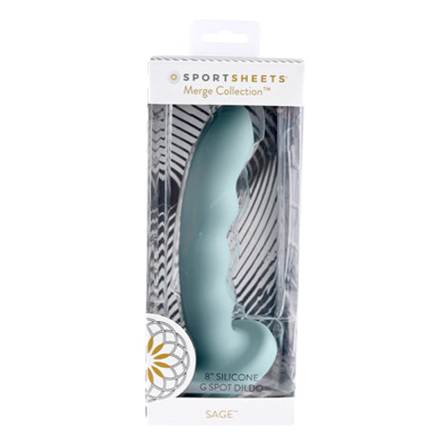 Sportsheets Merge Collection Sage 8 in. Silicone G-Spot Dildo with