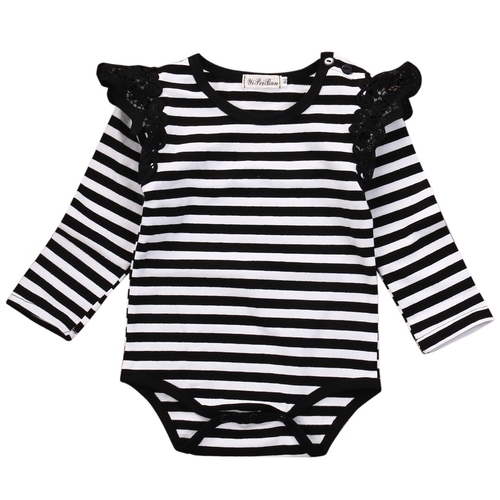 1 Pcs Newborn Baby girls Stripe Bodysuits Infant