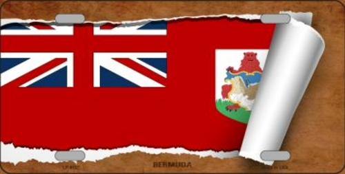 Smart Blonde LP-9137 6 x 12 in. Bermuda Flag Scroll Novelty Metal Lice
