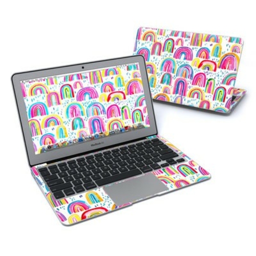 DecalGirl MBA11-WCRNB Apple MacBook Air 11 in. Skin - Watercolor Rainb