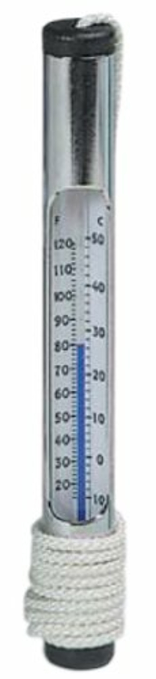 Rainbow R141076 130 Chrome Brass Tube Thermometer with Blown Glass Tub