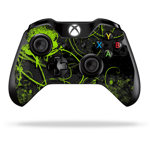MightySkins MIXBONCO-Green Distortion Skin Decal Wrap for Microsoft Xb