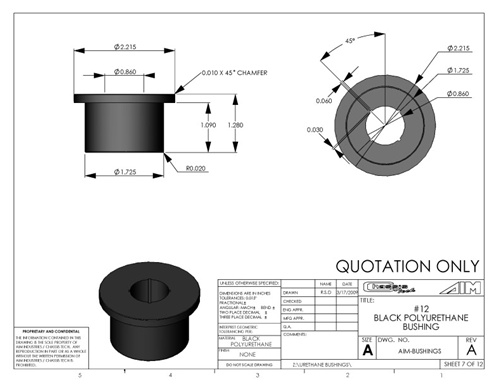AirBagIt BUSH-12 No. 12 Control Arm Bushing With out Sleeve
