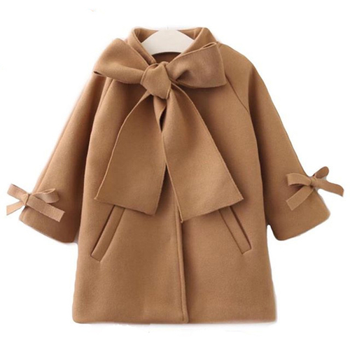 Cute Toddler Kids Baby Girls Overcoat Woolen