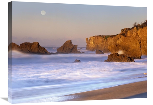 Global Gallery GCS-396443-2432-142 24 x 32 in. Seastacks & Full Moon a