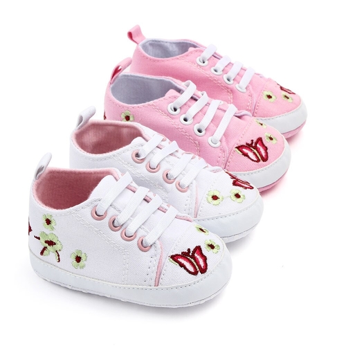 2019 White Lace Floral Embroidered Baby Girl Shoes