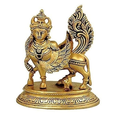 ARYADIT Kamdhenu Cow Piece Idol Collections Metal Statue Height-6.5" |