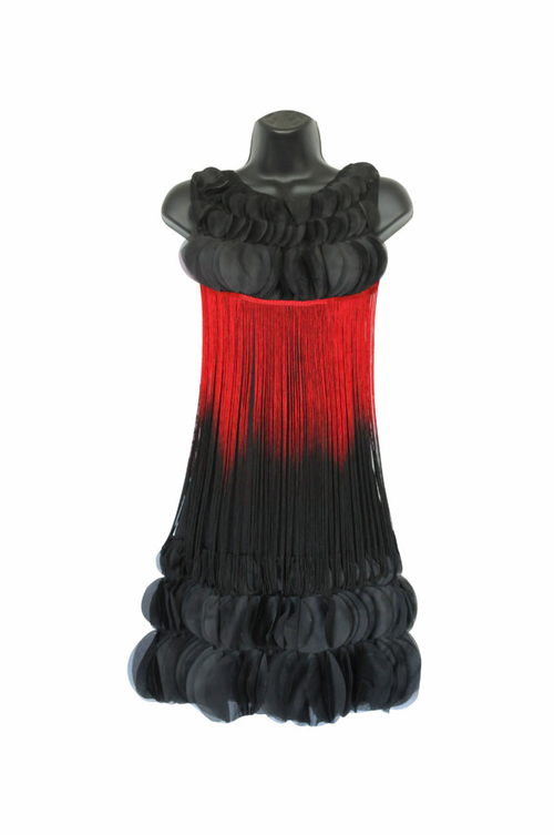 Western Fashion 2327-Red-M Flapper Dress, Red - Medium
