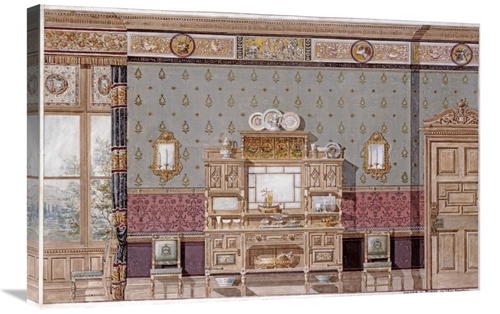 Global Gallery GCS-267816-30-142 30 in. Hunting Lodge Interior Art Pri