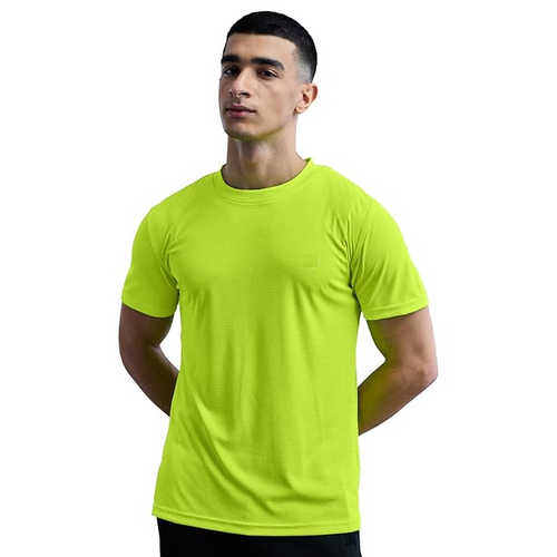 Quick Dry Fit Regular Fit Tshirt For Sports (Size-2XL) (Color-NEON)