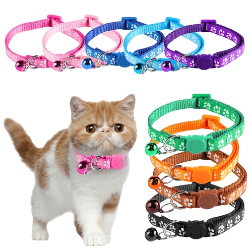 1PC Cute Lovely Pets Paw Adjustable Dog Collar