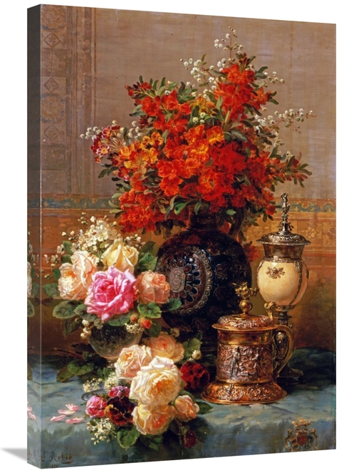 Global Gallery GCS-267174-30-142 30 in. Still Life of Roses & Other Fl