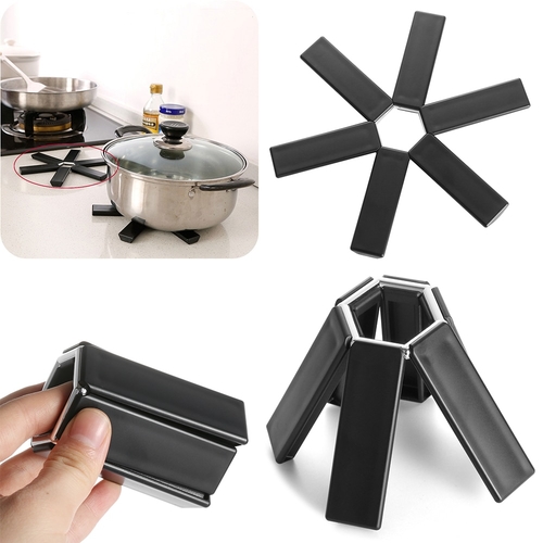 Black Foldable Non slip Heat Resistant Pad