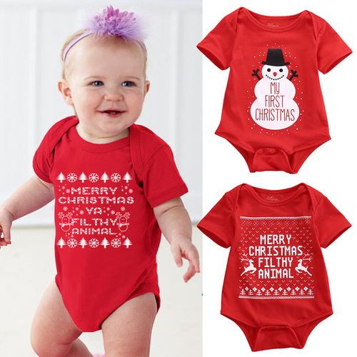 Newborn Infant Baby Boys Girls Christmas Cotton