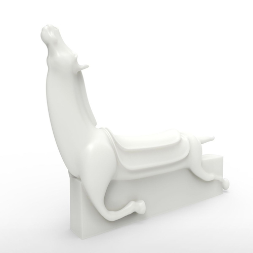 3D Printed Rearing Horse Abstract Sculpture