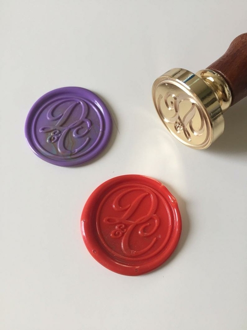 Wedding Wax Seal Stamp with initials and date