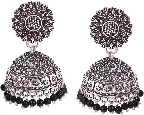 Oxidised Silver Plated Party wear casual festive wear jhumka jhumki