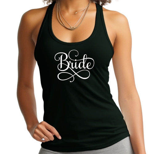Womens Fitness Tank Top Graphic T-shirt Bride Accessories - Wedding