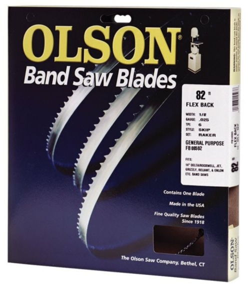 Olson Saw 08582 14 TPI Hard Edge Flex Back Band Saw Blade  82 x 0.125 