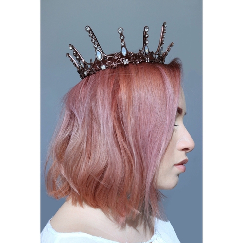 Aggressively Rosy Crown Tiara in Rose Gold and Opal | Royalty Crown