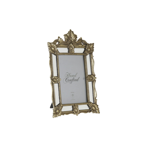 Photo frame DKD Home Decor Champagne Resin Crystal Mirror Shabby Chic