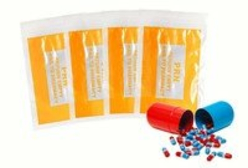 Pack of 1000 Orange PRN Bags, Clear 3 x 5. Zip Locking Printed Bags