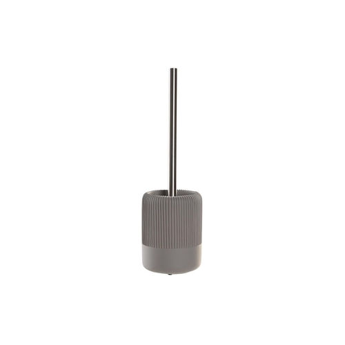 Toilet Brush DKD Home Decor 11 X 11 X 36,5 CM Grey Cement Stainless