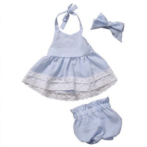 New Cute Newborn Kids Baby Girls Striped Bowk