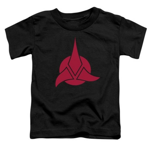 Star Trek-Klingon Logo - Short Sleeve Toddler Tee - Black, Large 4