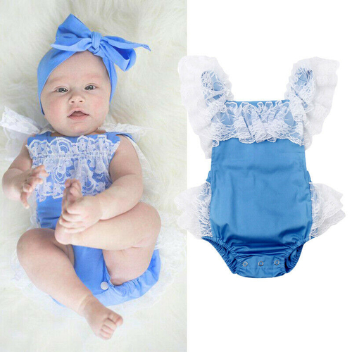 0-24M Cute Newborn Baby Girl Lace Bodysuits