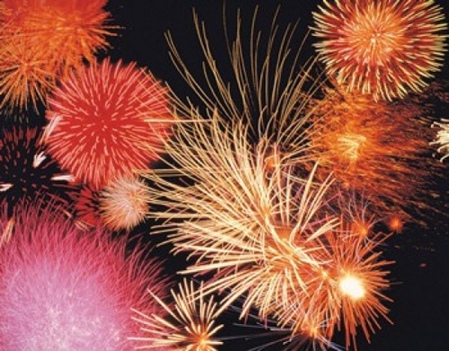 Panoramic Images PPI136913 Fireworks display Poster Print by Panoramic