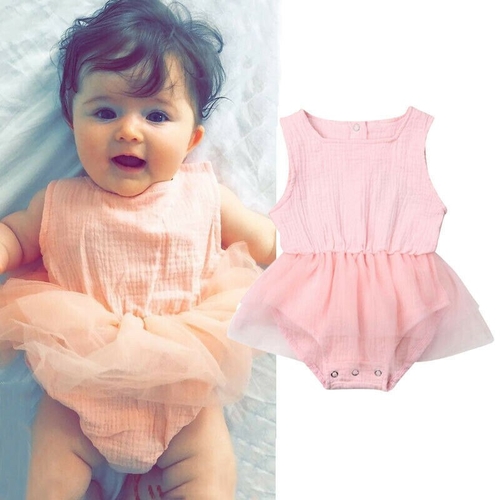 Cute Newborn Kids Baby Girls Bodysuit Summer