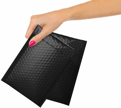 Poly Bubble Mailers 4" x 7", Pack of 25 Black Padded Shipping