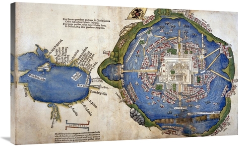 Global Gallery GCS-277128-40-142 40 in. Gulf of Mexico & Mexico City A