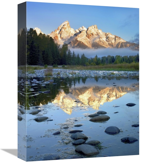 Global Gallery GCS-452083-1216-142 12 x 16 in. Grand Tetons Reflected 
