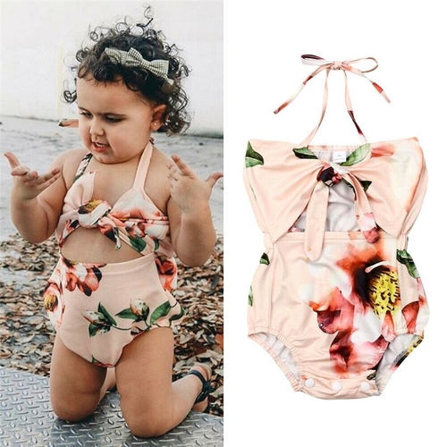 Summer Cute Newborn Baby Girl Flower Halter