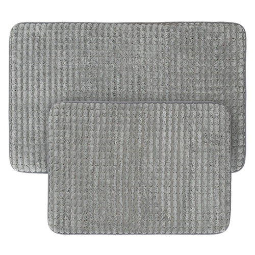 Bedford Home 67A-23352 2 Piece Memory Foam Bath Mat Set by Woven Jacqu